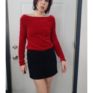 Red Velvet Cropped‎ Top